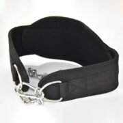 Leather Weightlifting Lever Belt with Chain - Image 2